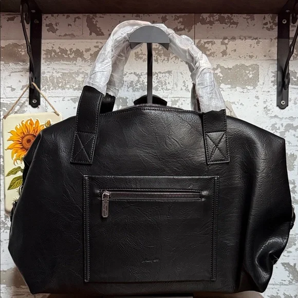 Wrangler Black Duffel with Tan and Cream Aztec Embroidery - Picture 2 of 2